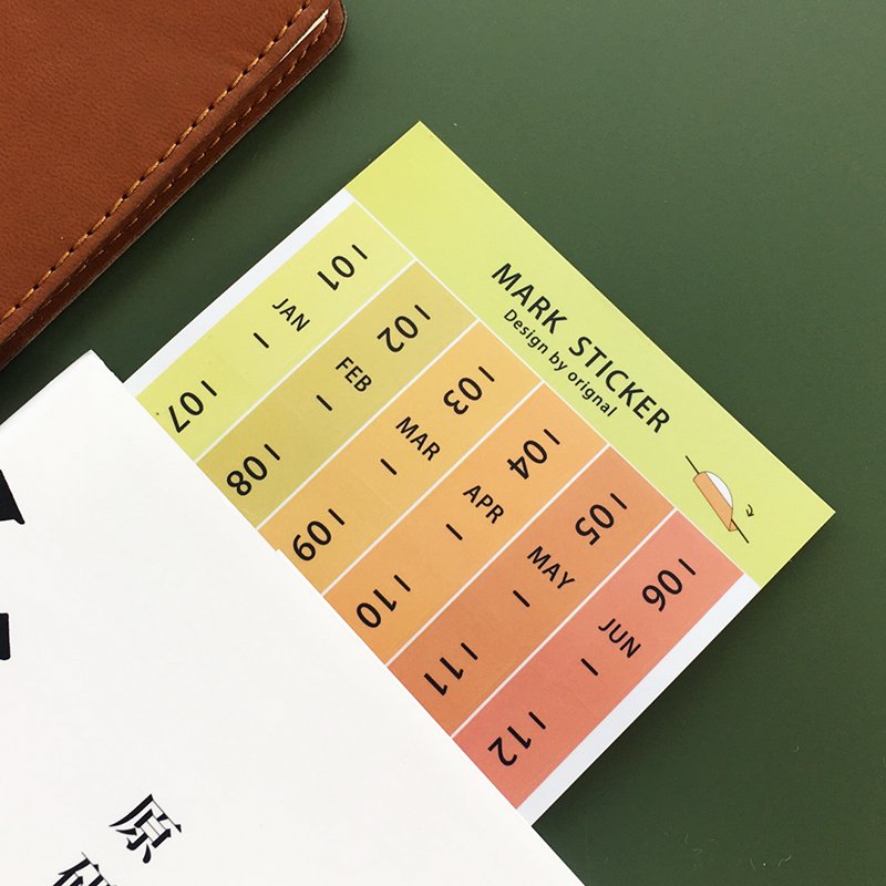 Colored date stickers image