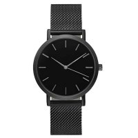 Minimalistic black steel watches