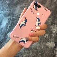 Cartoon penguins iPhone case