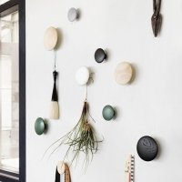 Wooden mushroom wall hooks