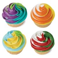 3 color icing swirls piping bag