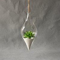 Hanging glass vase