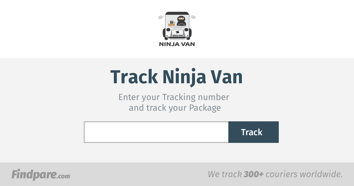 Parcel tracking ninja van Ninja Van